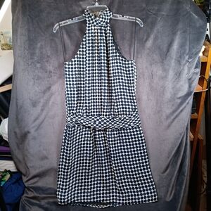 Zara Base Black and White Polka Dot Halter Dress Size XS